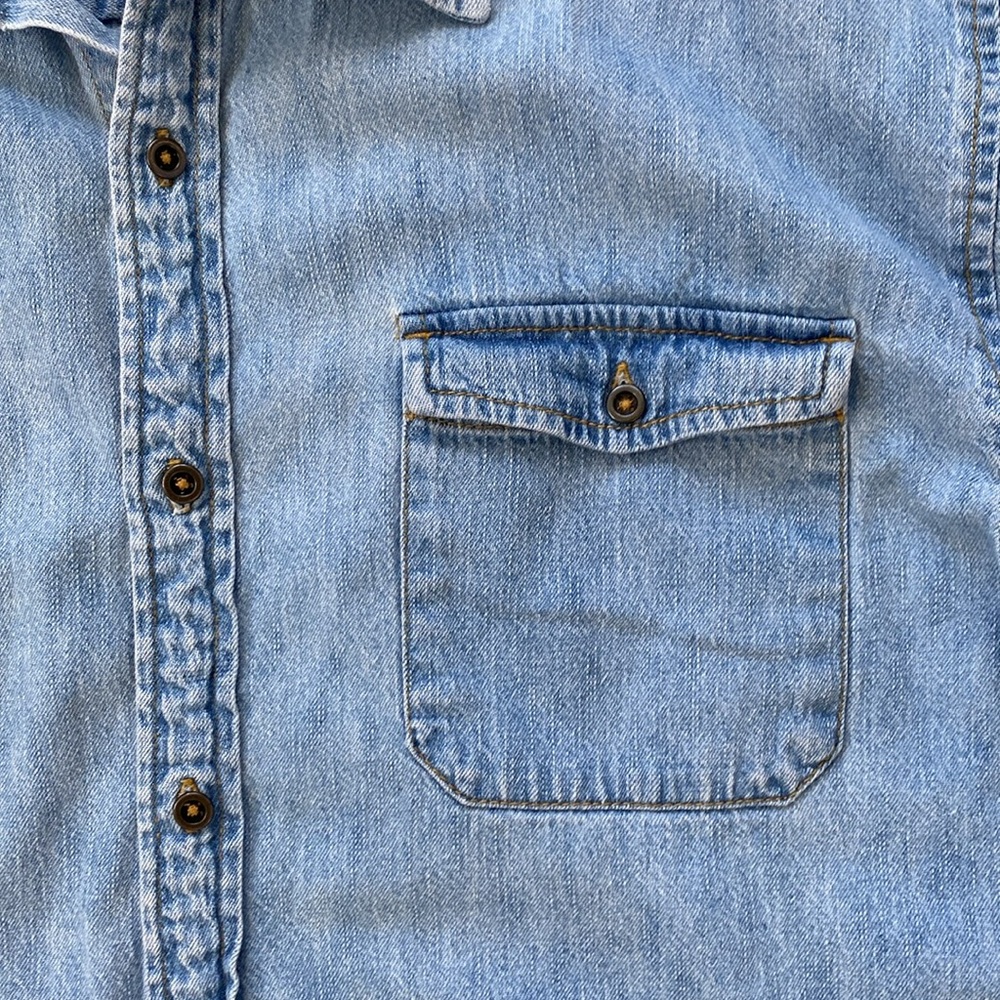 Vintage Route 66 denim jean long sleeve shirt M - Picture 3 of 3
